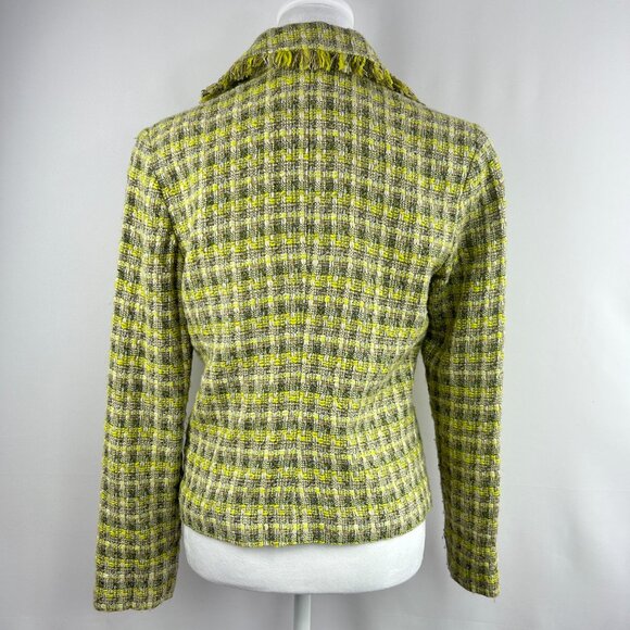 Forever 21 Classic Chic Tweed Jacket Yellow - Medium - Picture 7 of 9